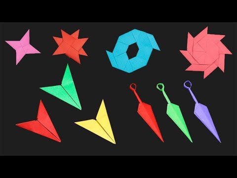 Top 07 Easy Origami Ninja Star/Sword/Knife - How to make