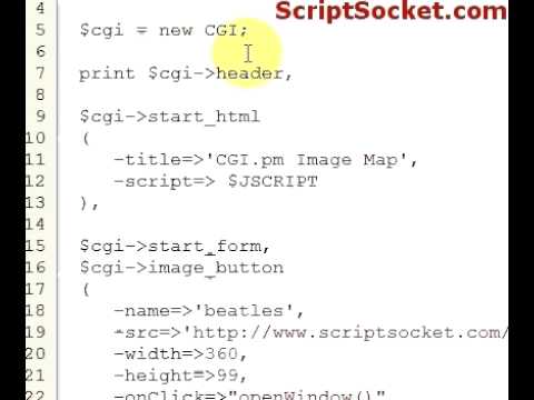 Perl Tutorial 59 - CGI.pm - Generate an Image Map