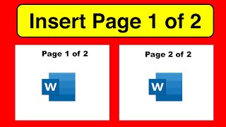 How to Put Page 1 of 2 In Word