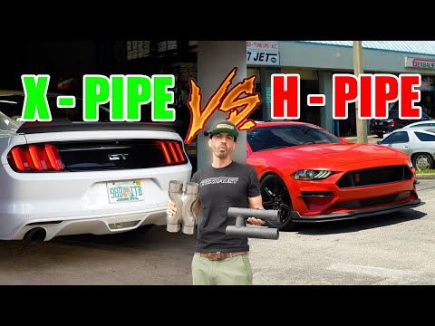 H pipe vs x pipe What is the difference, What you need to know! Resonator delete Mustang Gt