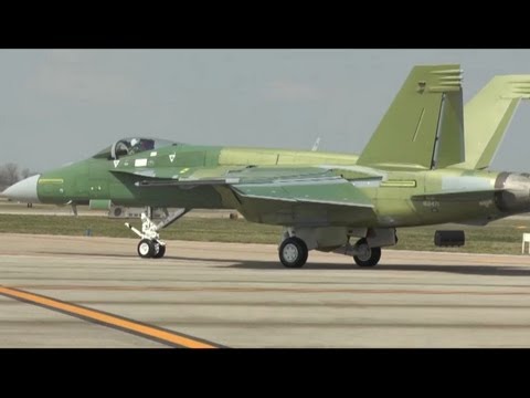 A Boeing Super Hornet's first flight