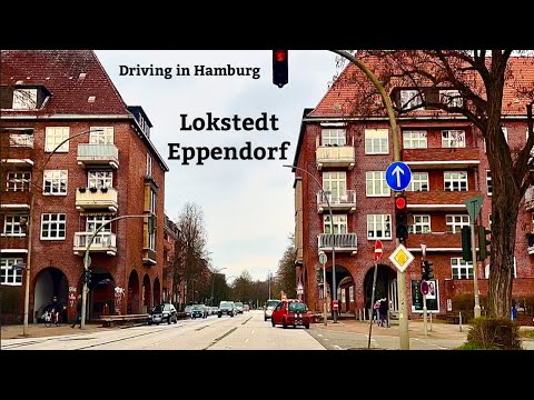 Driving in Hamburg *[Lokstedt ➡️ Eppendorf]* *[4K]*