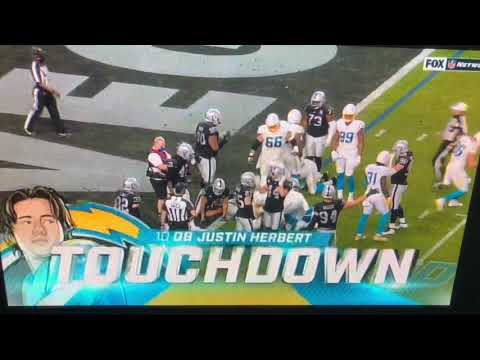 Justin Herbert Game Winning Touchdown | Chargers vs Raiders