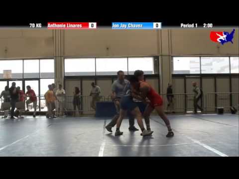 Anthonie Linares vs. Jon Jay Chavez at 2013 Junior Nationals - FILA - GR