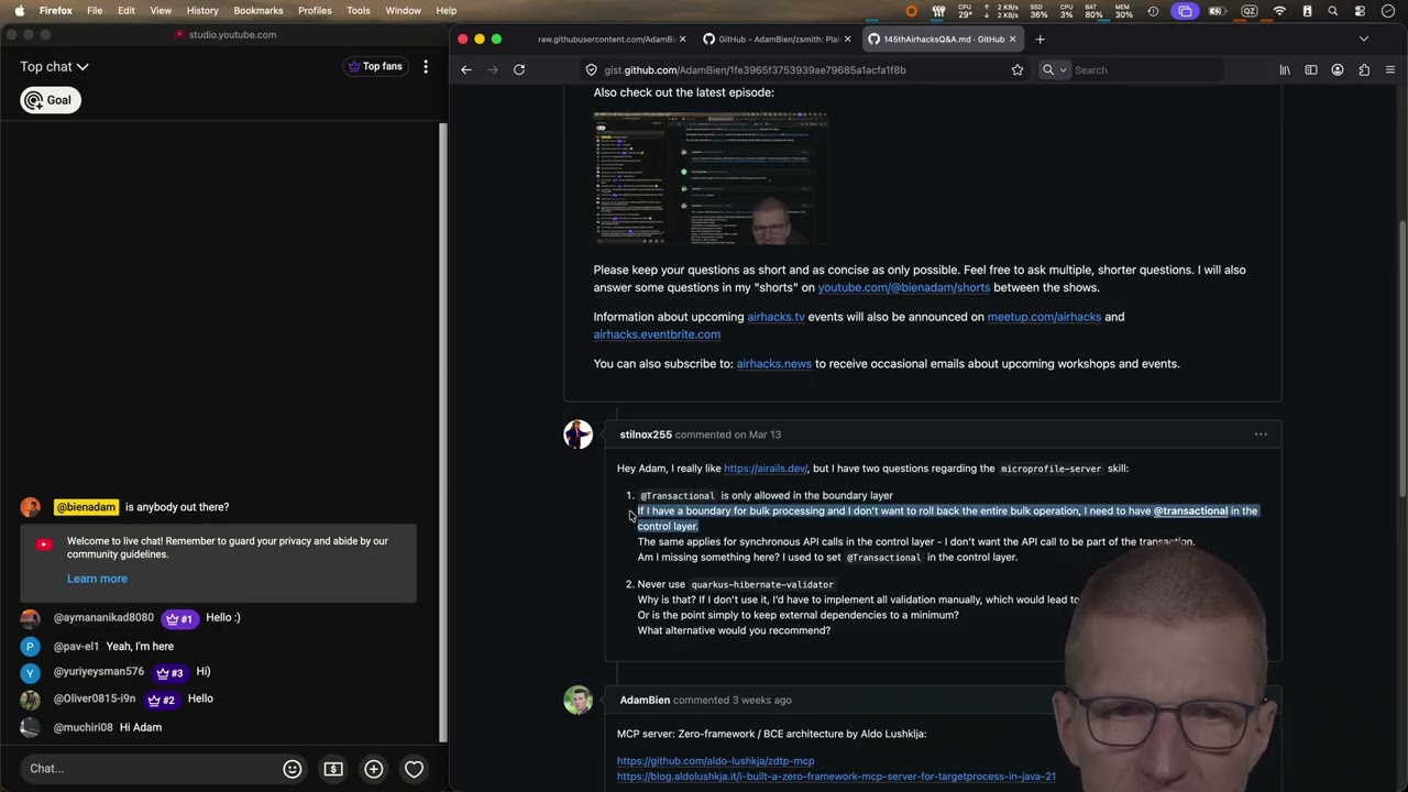 145th airhacks tv: BCE, airails.dev, Zero-Dependency Agents, and Java 25 Scripts #airhacks #live