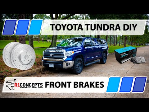 Toyota Tundra Mods | R1Concepts Front Brakes | Cross Drilled & Slotted Rotors | Ceramic Brake Pads