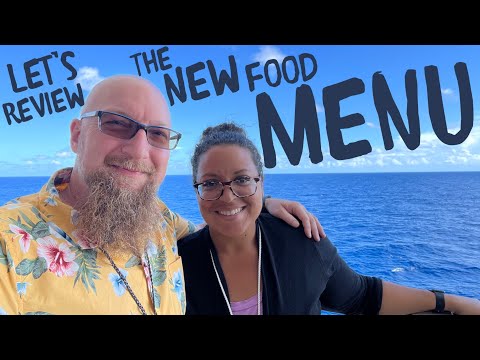 Novo menu de comida da Royal Caribbean para a sala de jantar principal?