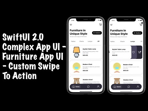 SwiftUI 2.0 Complex UI - Custom Swipe To Action - Custom Tab Bar - SwiftUI Tutorials