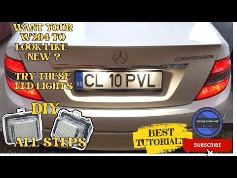 DIY Mercedes W204 LED Licence Plate Lights Replacement Easy Fast