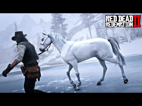 RDR2 - Finally Can't Believe I'm Get This Best Horse In The Game (RARE FULL WHITE)