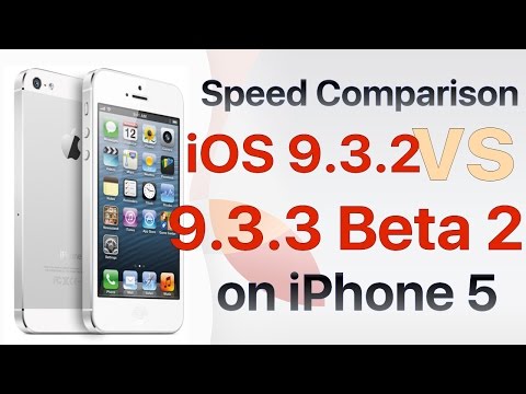 iPhone 5 : iOS 9.3.2 vs iOS 9.3.3 Beta 2 / Public Beta 2 Build 13G21 Speed Test