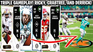TRIPLE GAMEPLAY! CAMPUS HERO RICKY WILLIAMS, CRABTREE, AND DERRICK JOHNSON GAMEPLAY! | MADDEN 23