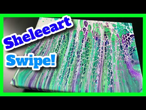 Sheleeart Swipe Acrylic Pour Fluid Art with JMoPainting