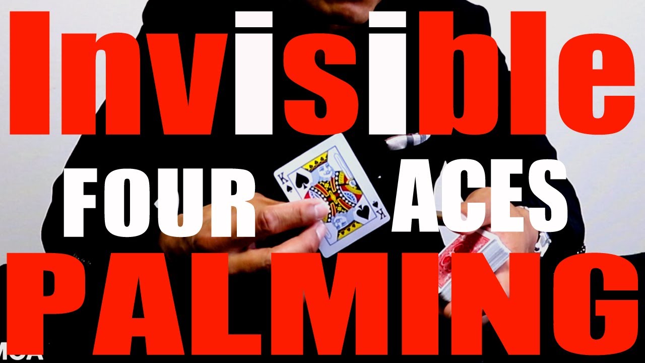 Palming the Four Aces - Invisible Palm Routine Tutorial - Beautiful Magic Trick
