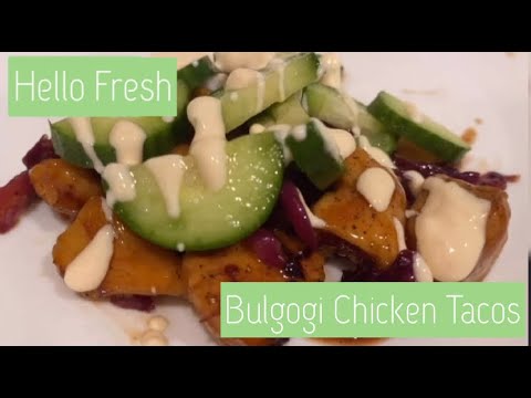 Trying Hello Fresh!!-2nd Recipe: Bulgogi Chicken Tacos