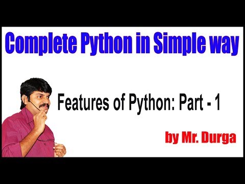 Python Tutorial Features Of Python Part 1 By Durga Sir