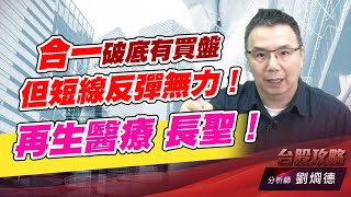 合一破底有買盤，但短線反彈無力！再生醫療 長聖！｜台股攻略｜劉烱德 (圖)