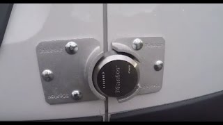 How to Install Master Lock 9" Silver Steel Hidden Shackle Keyed Padlock 6270KA on a Service Van