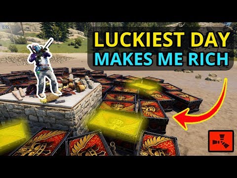 RUST SOLO - JACKPOT LUCKY FREE LOOT Makes Me The RICHEST SOLO PLAYER AROUND!
