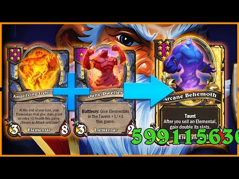 MASSIVE STATS - How To Scale Elementals! | Hearthstone Battlegrounds | SuperJJ102