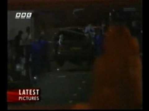 Princess Diana’s car crash,  BBC rolling news footage.