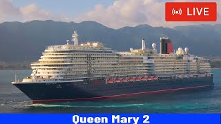 SHIPS TV - ONE Maneuver BROKEN & Queen Anne Cruise Ships Departing Port of Southampton (LIVE)