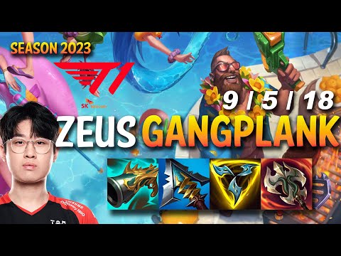 T1 Zeus GANGPLANK vs JAX Top - KR Ranked