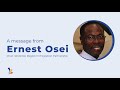 A message from Ernest Osei, Chair of the Waterloo Region Immigration Partnership