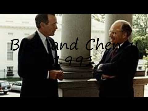 How to pronounce Bush and Cheney 1991 in English?