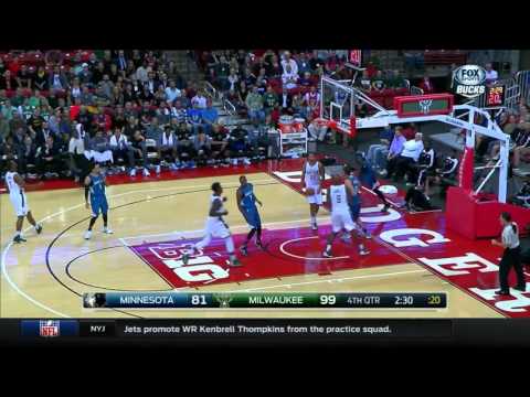 Nemanja Bjelica vs Milwaukee Bucks 2015.10.20 (PreSeason Game) 8Pts
