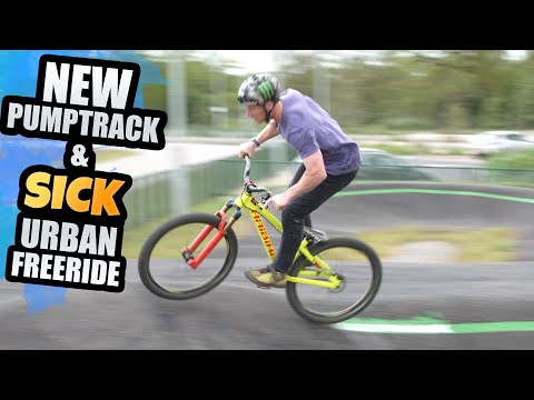 RIDING A NEW PUMP TRACK AND SICK URBAN MTB FREERIDE GOODNESS!
