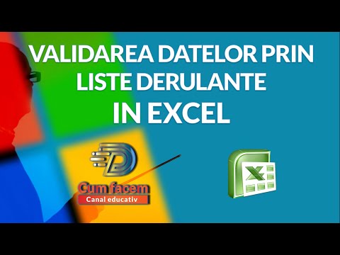 MS Excel - Validarea datelor prin liste derulante #cumfacem