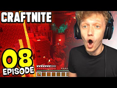 Craftnite: Episode 8 - EXPLORING CRIMSON NETHER FOREST! (bad idea)