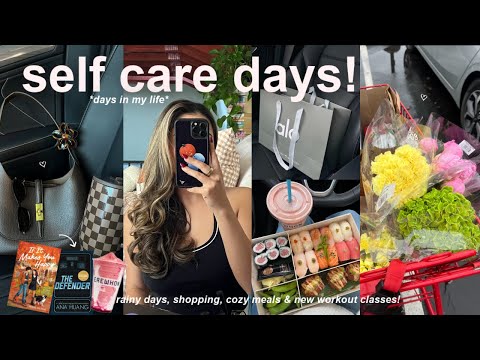 SELF CARE DAYS!🌸cozy days, treating myself, shopping haul, cafes, cooking & new workout classes!