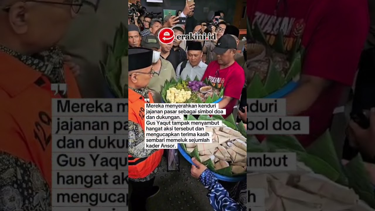 Ansor dan Banser Bawakan Eks Menag Gus Yaqut Jajanan Pasar