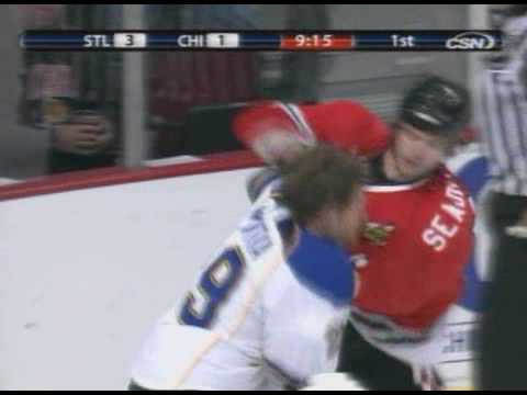 Jeff Woywitka vs Brent Seabrook Nov 14, 2008