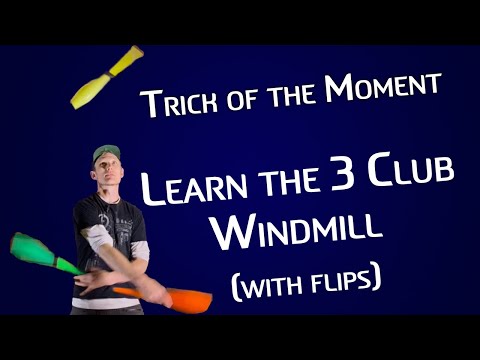 Learn 3-Club Wall Plane Windmill - Club Class Spintegration - Juggling Tutorial