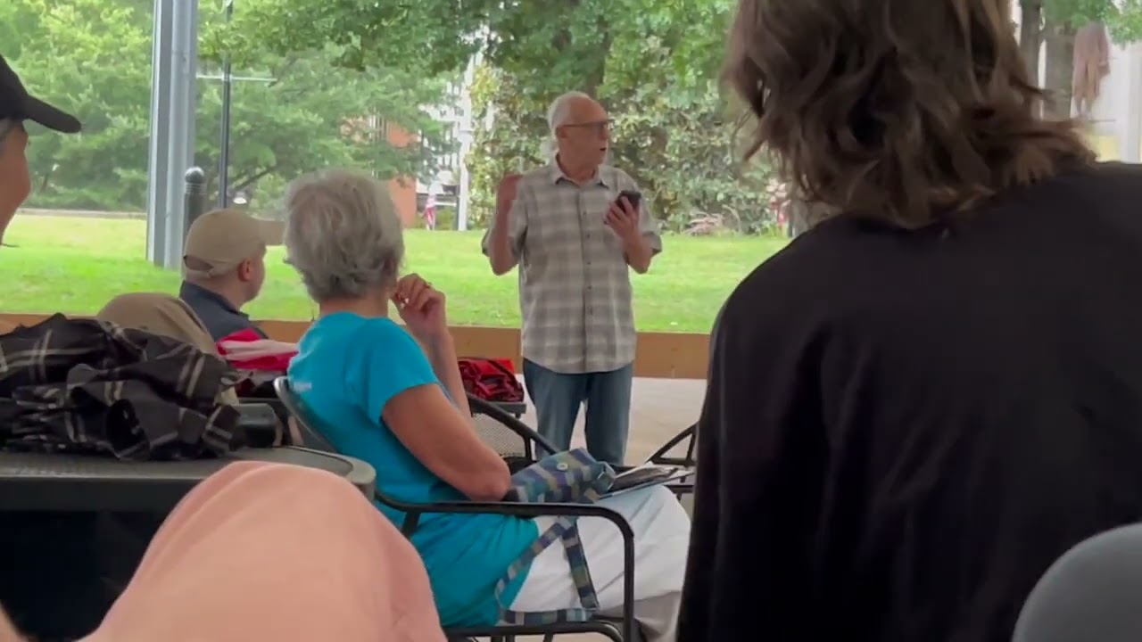 Jeff Fogel at peace rally
