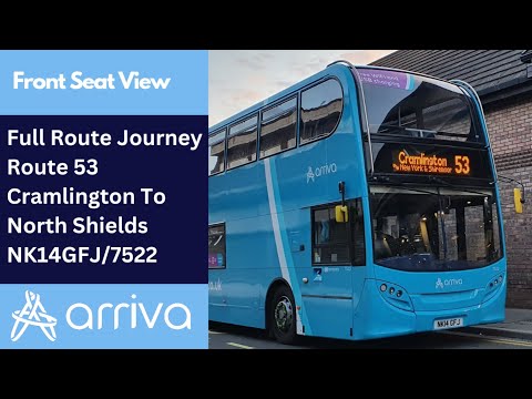 Full Route Journey | Arriva Northumbria Bus Route 53 - Cramlington To North Shields | NK14GFJ/7522