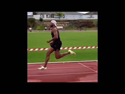 Allenamento di Marcell jacobs 2022