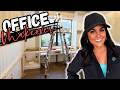 DIY OFFICE MAKEOVER: Desk Construction & Installing Bookcases!
