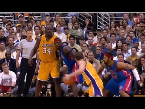 Ben Wallace's Defense vs. Shaq (2004 Finals - Game 2)