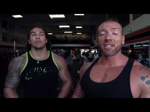 Justin Lovato Trains Arms with "Samoan" Phil at The Mecca of Bodybuilding