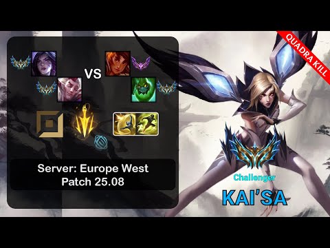 Kai'Sa ADC + Rakan vs Taliyah + Zac - EUW Challenger - Patch 25.08