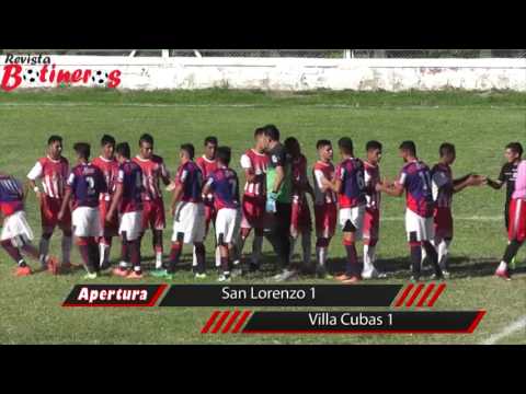 Torneo Apertura: San Lorenzo 1 vs Villa Cubas 1