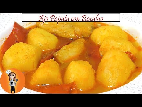 Ajo Patata con Bacalao | Receta de Cocina en Familia