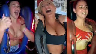 Top 10 slingshot ride with beautiful girls melons!