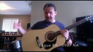 Video thumbnail for The CHEAPEST Guitar I Own Rogue RA-090-NA Review by Florentin Tise Plus