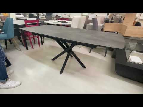 Tavolo allungabile Filis piano effetto marmo ardesia opaco 