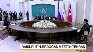 Raisi Putin Erdogan Meet in Tehran